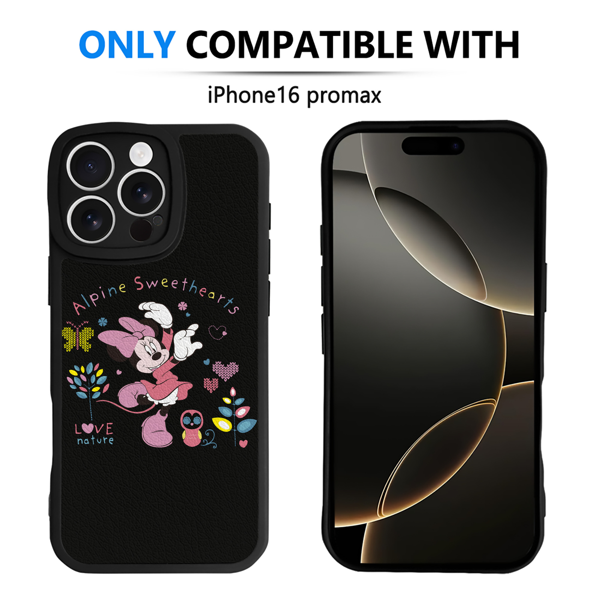 （画像用） ミッキーマウス Mickey Mouse 【iPhone 16シリーズ対応】シリコンスマホケース（レザー調） 材質：シリコン